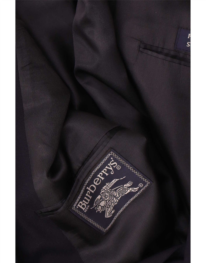Burberrys Veste Blazer Double Boutonnage Homme UK 40 Grande Laine Bleu Marine