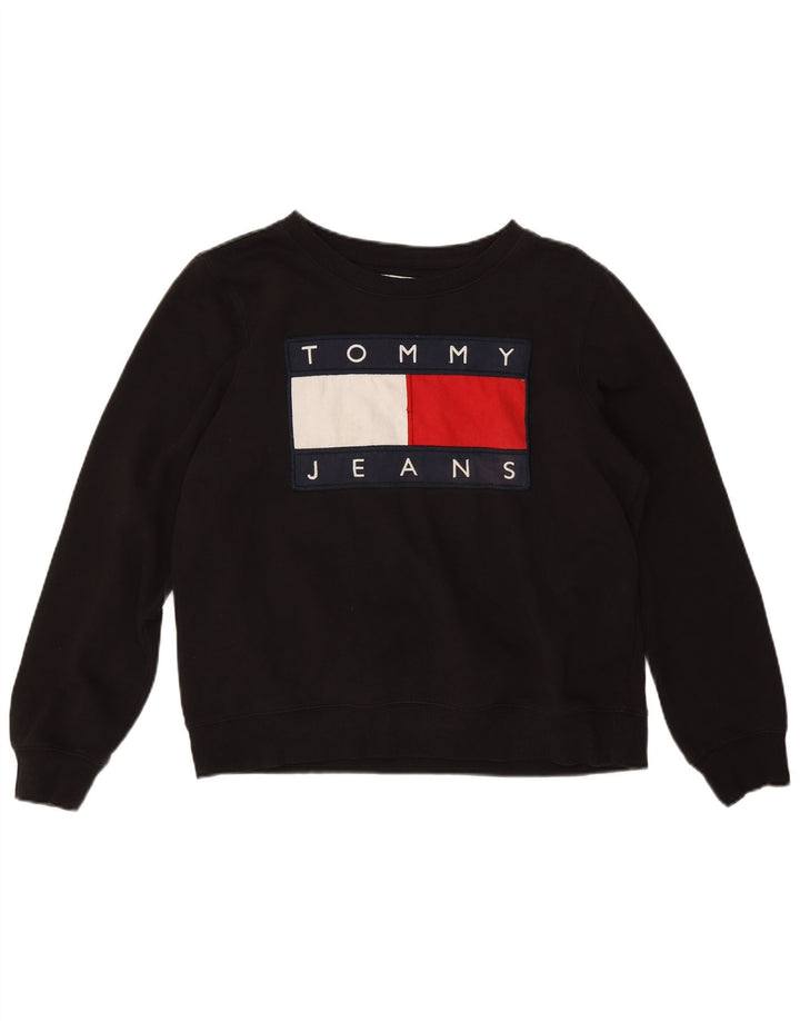 Tommy Hilfiger Sweat-shirt graphique pour homme Petit coton noir