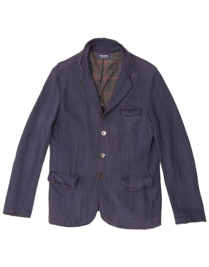 Zara Veste Blazer 3 Boutons Garçon 13-14 ans XL Bleu Marine Coton