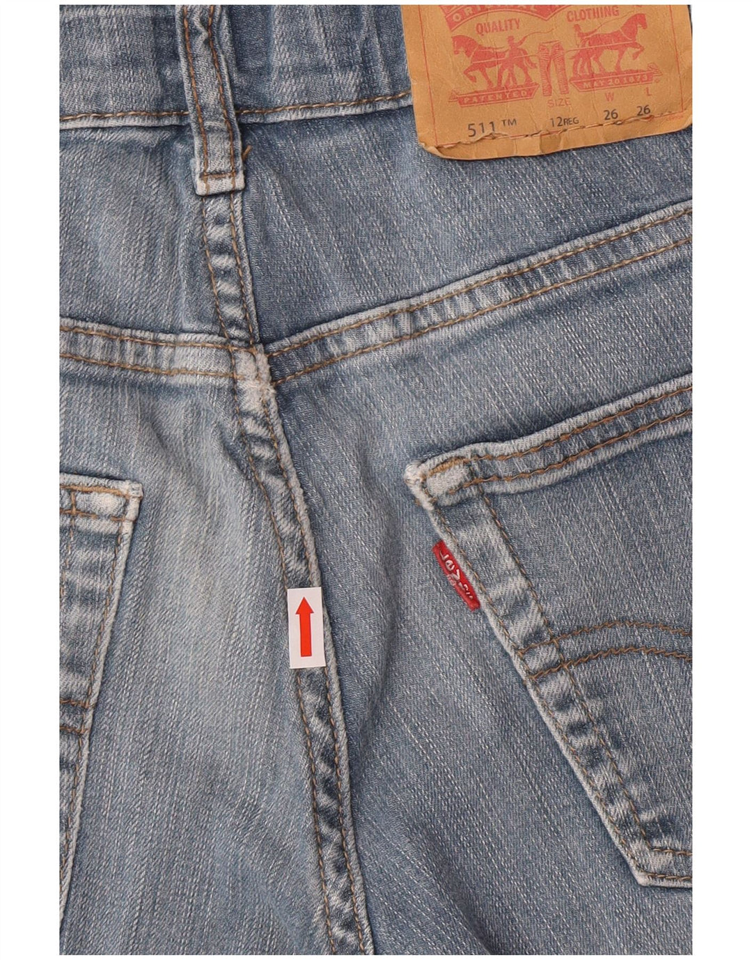 Levi's Garçon 511 Slim Jean 11-12 ans W26 L26 Bleu Coton Classique