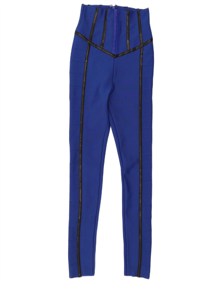 KAREN MILLEN Leggings Femme UK 6 XS Bleu Polyester