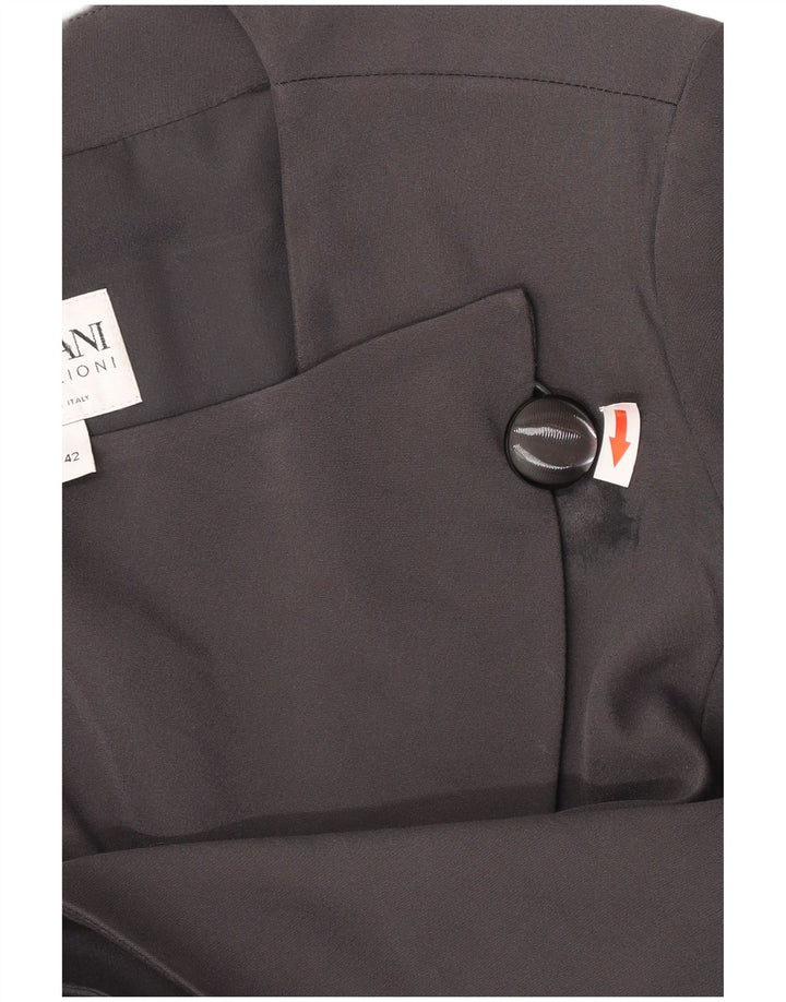 Armani Collezioni Veste Blazer 1 Bouton Femme IT 42 Acétate Noir Moyen
