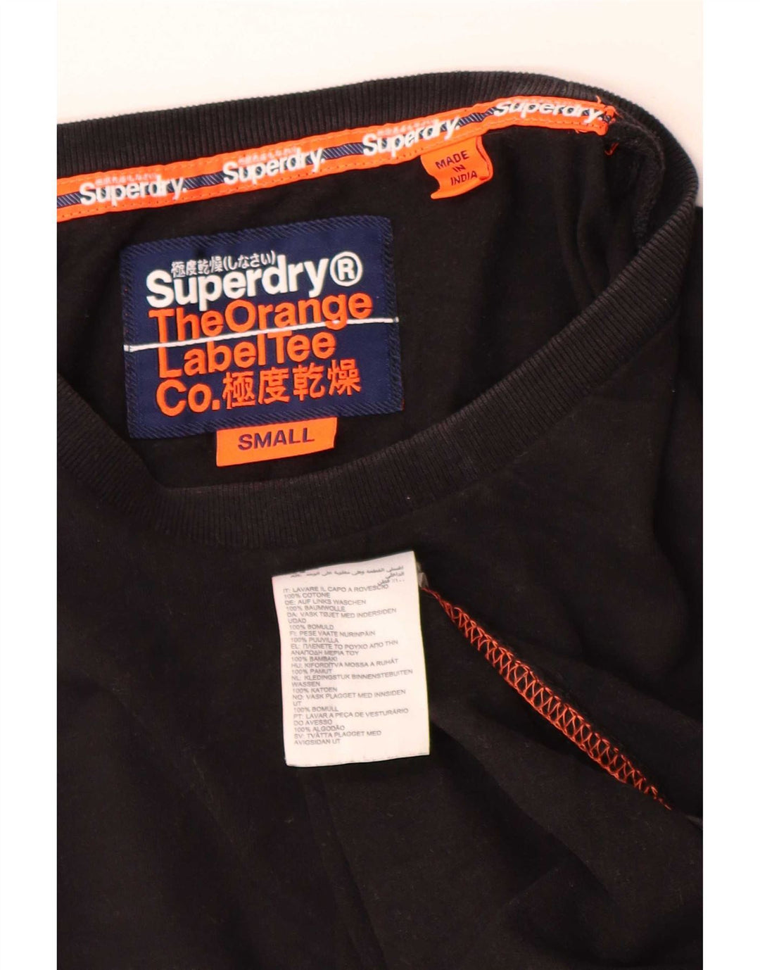 Superdry T-Shirt Homme Noir Petit Coton