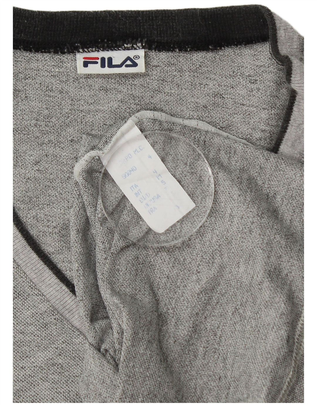 Fila T-Shirt Homme Gris Moyen Coton