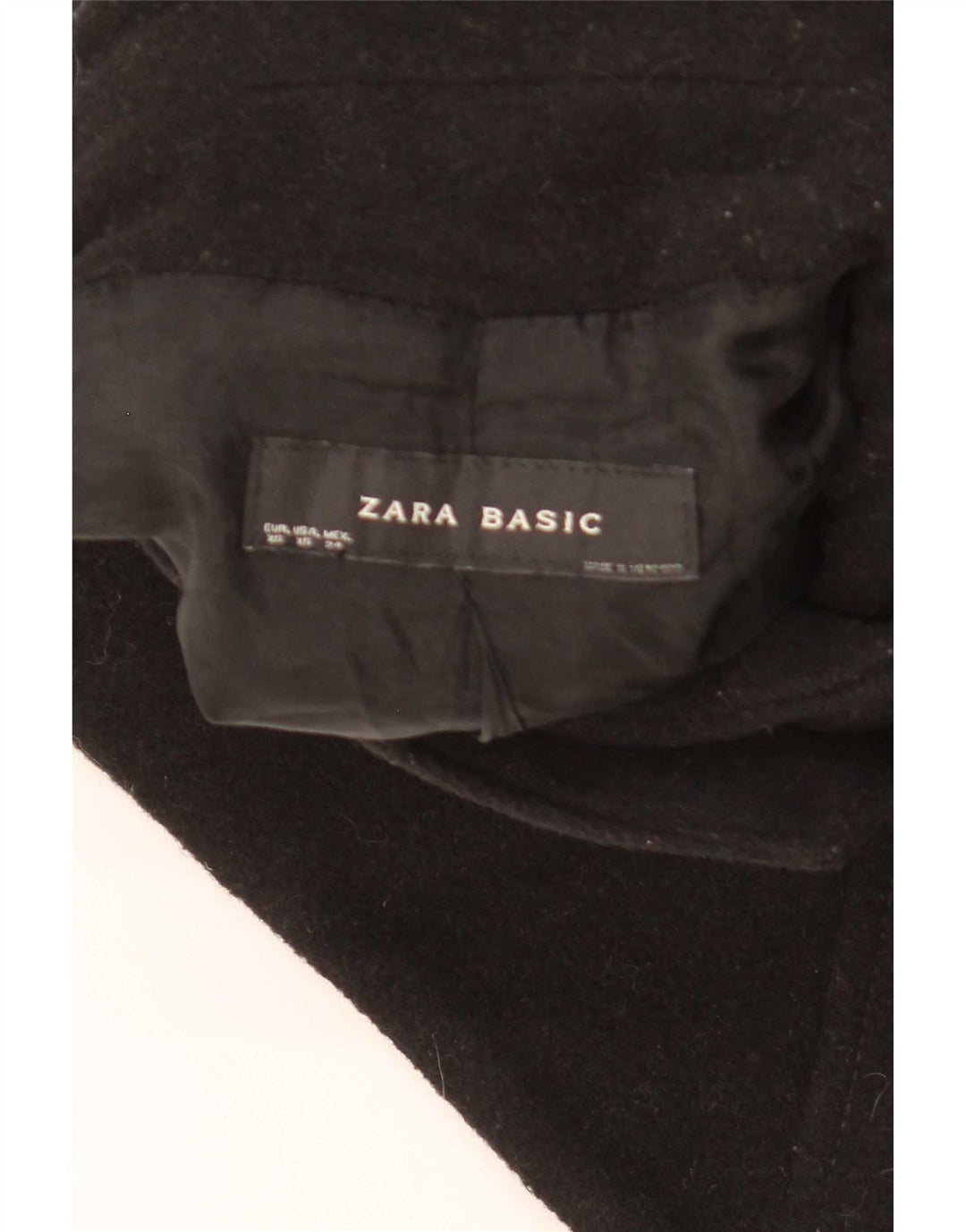 Zara Femme Caban UK 6 XS Laine Noire