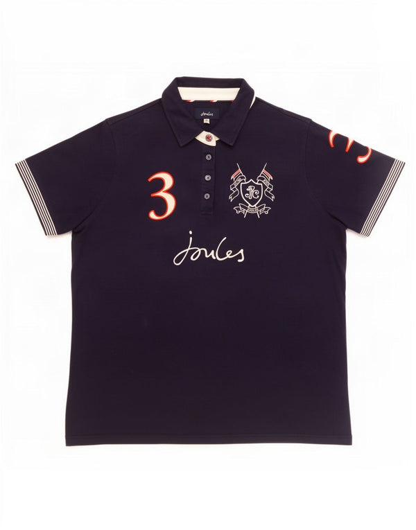 Joules Polo Graphique Femme UK 18 XL Bleu Marine Coton
