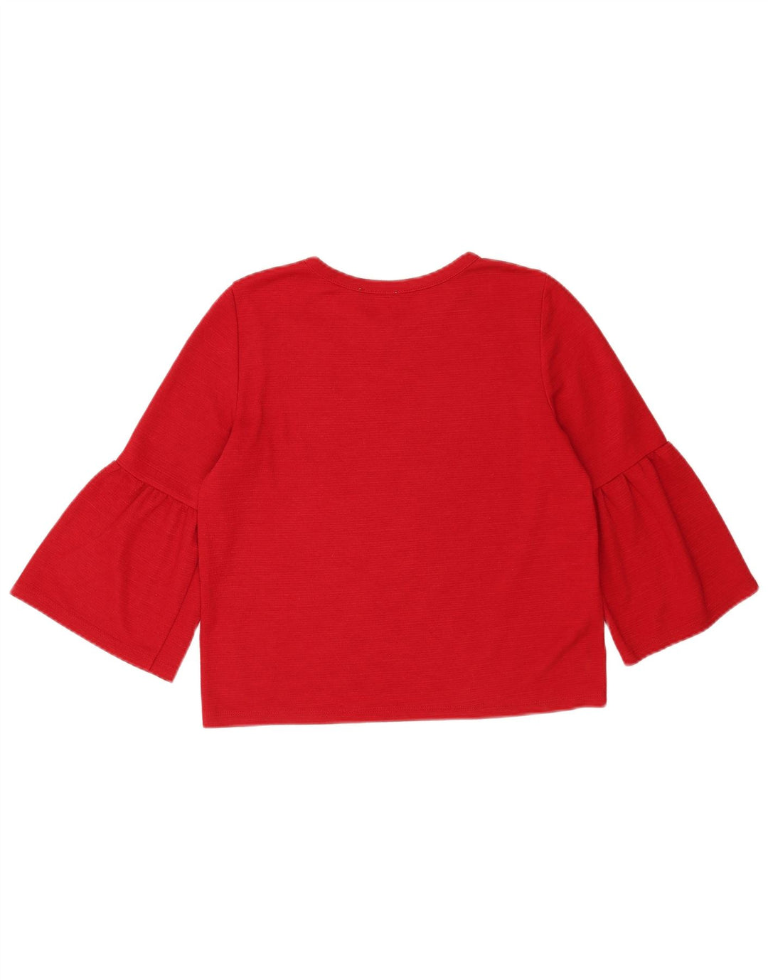 Zara Femme Top Manches 3/4 UK 12 Rouge Moyen