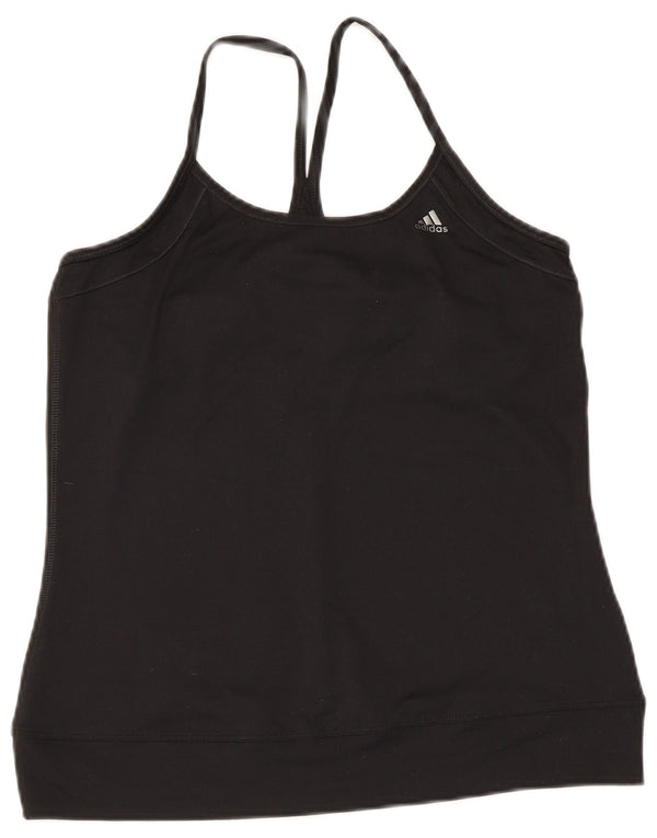 Adidas Climalite Cami Top UK 16 Large Noir Polyester