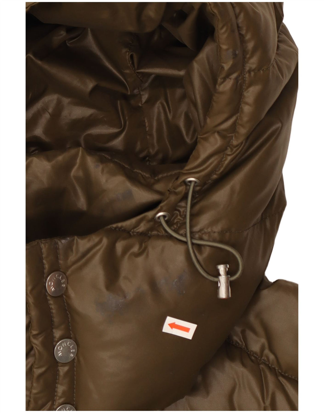 Moncler Veste matelassée à capuche graphique pour homme Taille 5 2XL Kaki Polyamide
