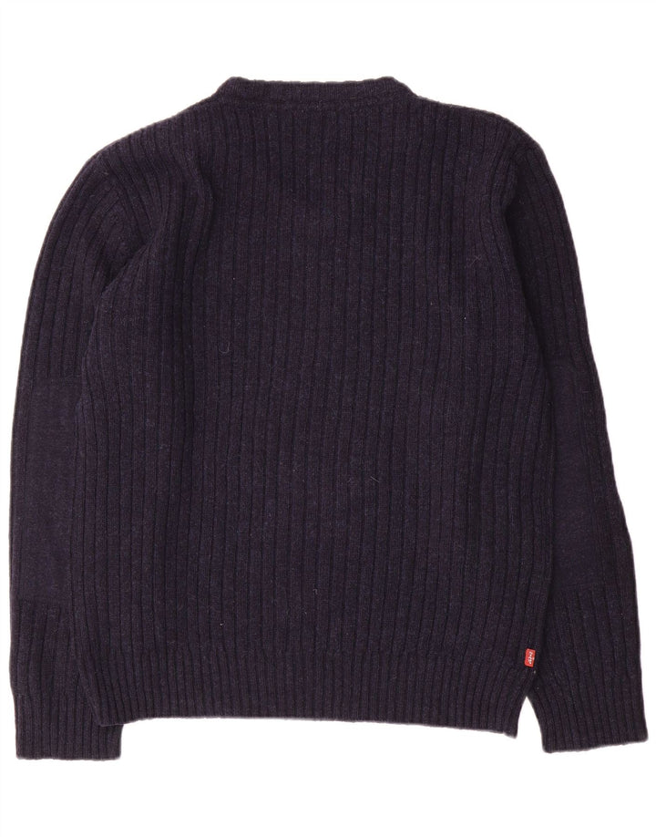 Levi's Pull Col V Homme Bleu Marine Large Laine
