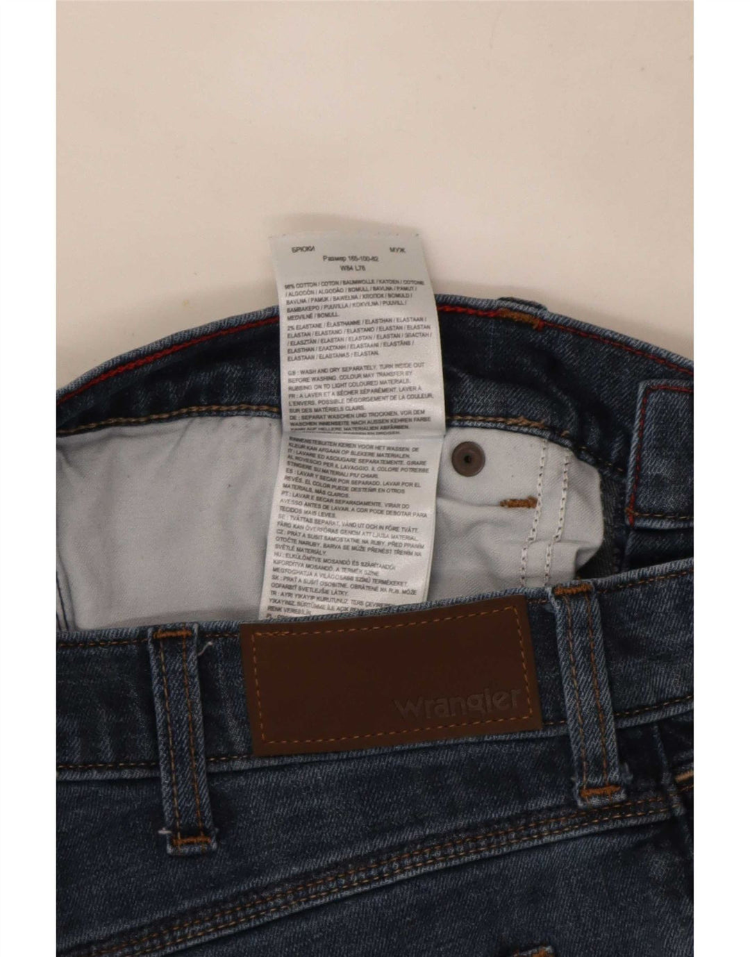Wrangler Jean droit régulier pour hommes W33 L30 bleu coton