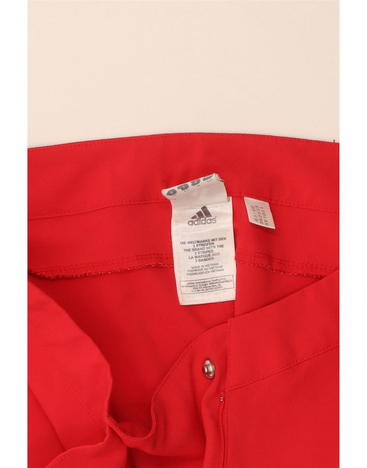 ADIDAS Bermuda Climalite pour femme UK 10 Small W30 Rouge Polyester