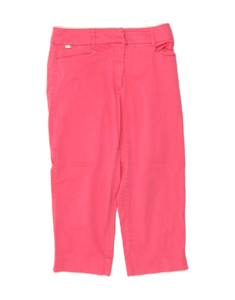 IZOD Womens Straight Capri Trousers US 6 Medium W28 L15 Pink Cotton Vintage Izod and Second-Hand Izod from Messina Hembry 