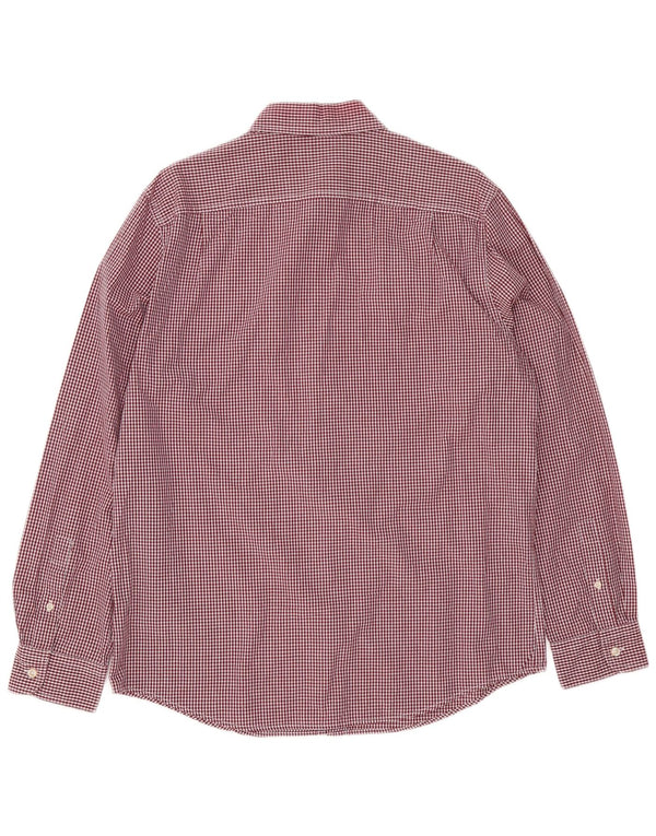 Chaps Chemise sur mesure pour hommes Grand coton vichy rouge
