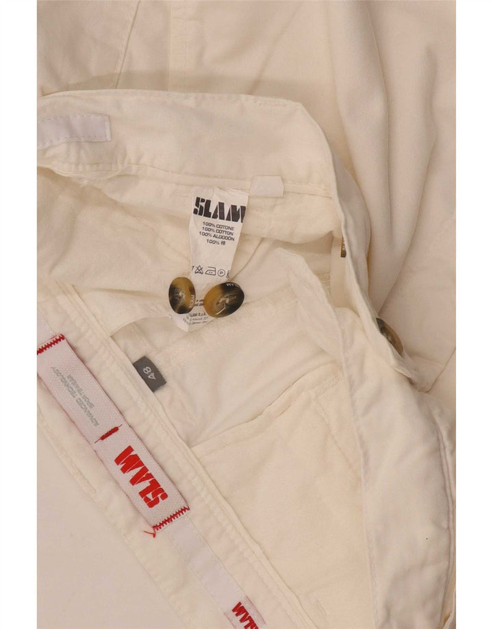 Slam Short Chino Homme IT 48 Medium W32 Coton Blanc