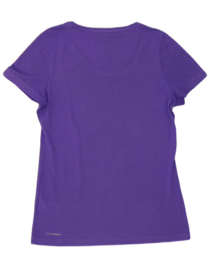 Reebok T-Shirt Femme UK 12 Violet Moyen Polyester