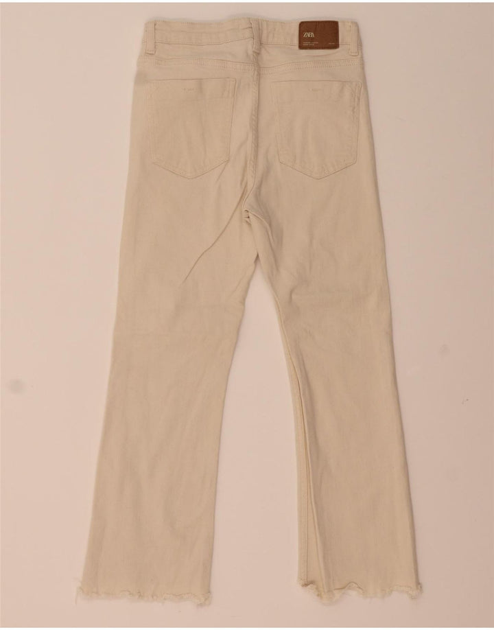 Zara Jean court bootcut pour femme EU 38 Medium W28 L24 Beige