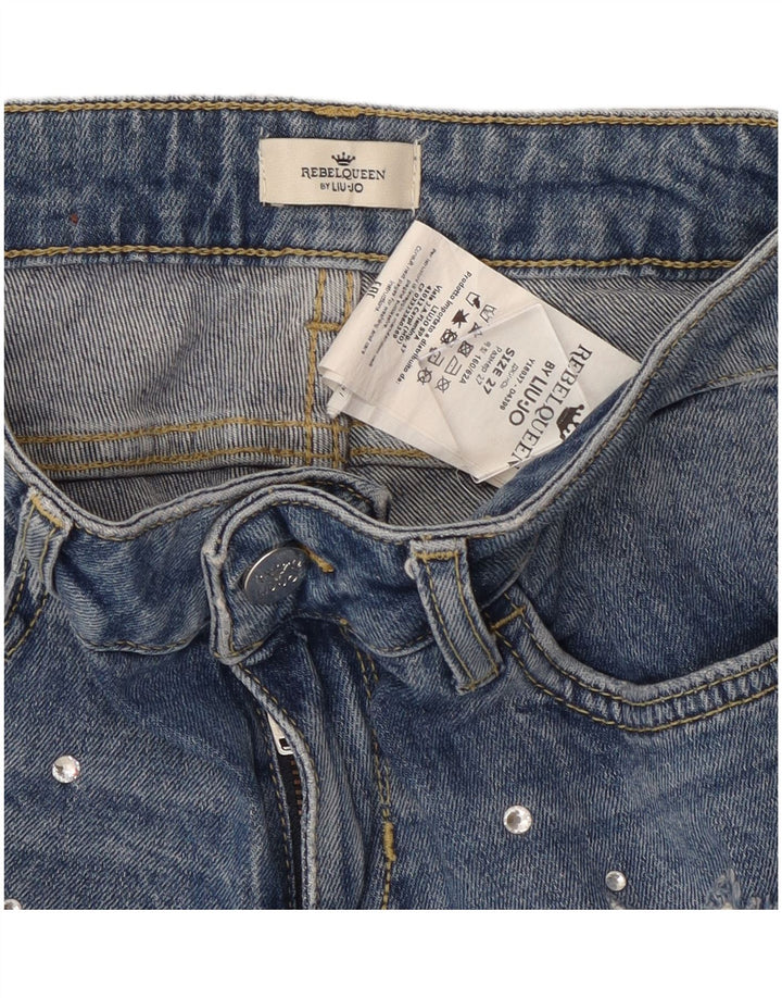 Liu Jo Jean slim effet vieilli W27 L27 en coton bleu pour femme