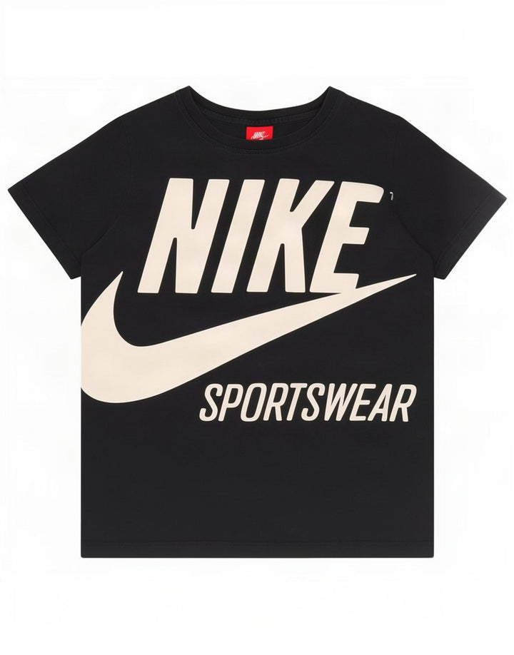 Nike T-shirt graphique pour femme UK 14 Noir moyen