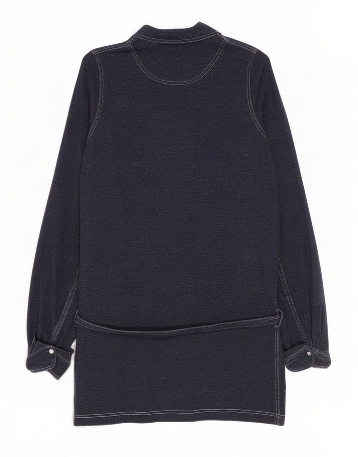 Lacoste Robe chemise femme taille 38 coton bleu marine moyen