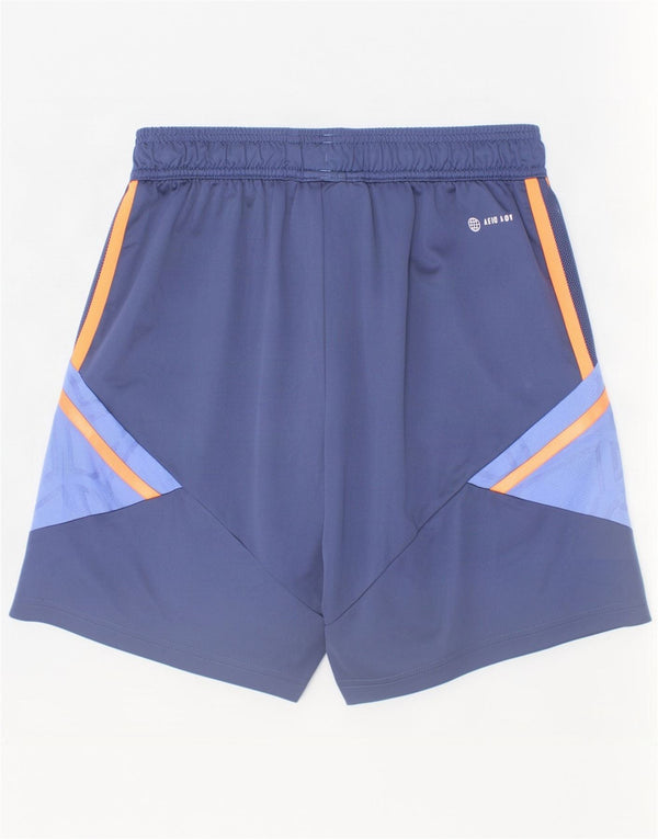 Adidas Short de Sport Manchester United Garçon 15-16 Ans Bleu Marine