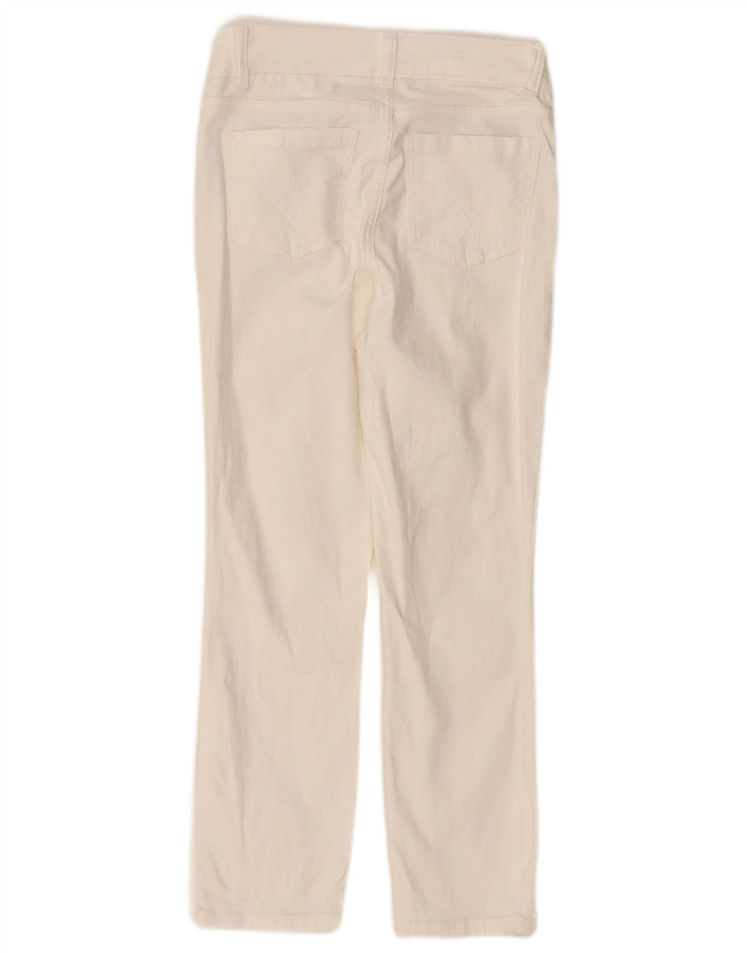 CREW CLOTHING Jean court taille basse pour femme UK 8 Small W26 L23 Blanc