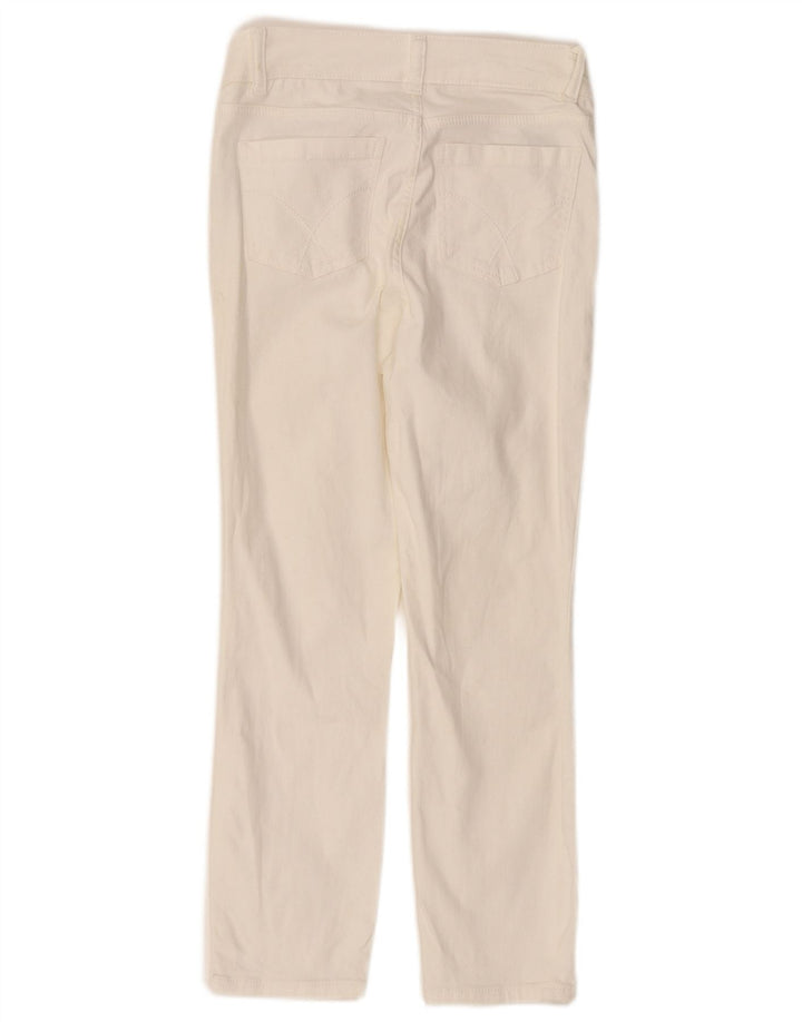 CREW CLOTHING Jean court taille basse pour femme UK 8 Small W26 L23 Blanc