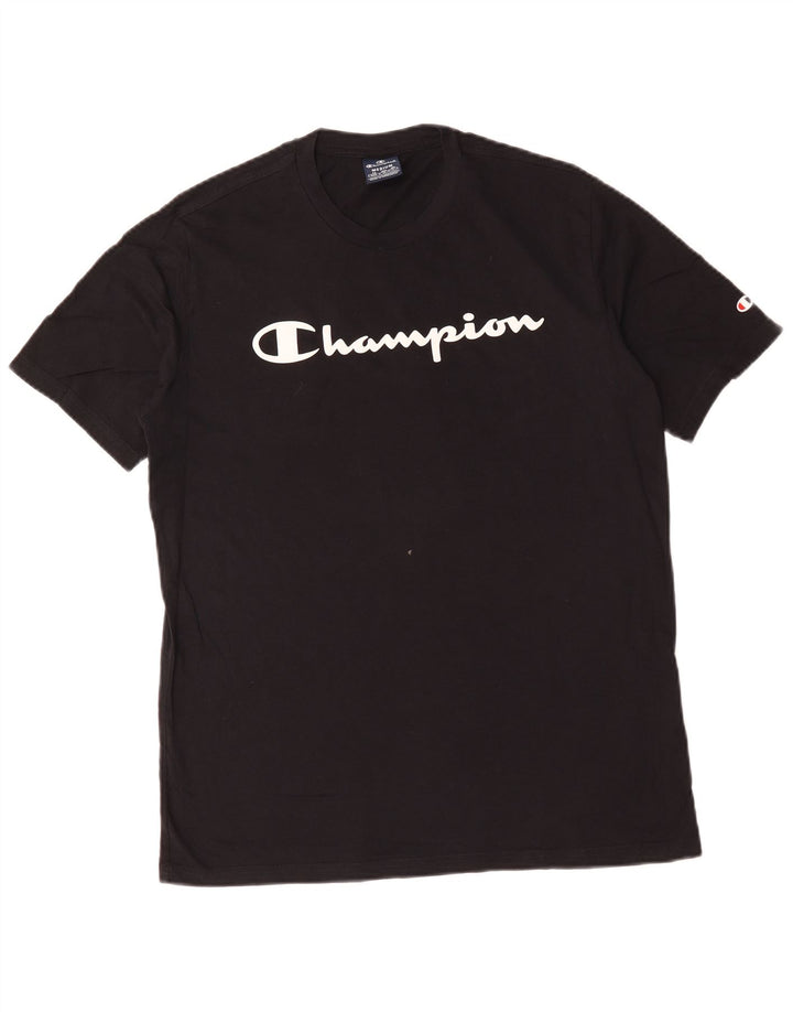 Champion T-Shirt Graphique Homme Noir Moyen Coton