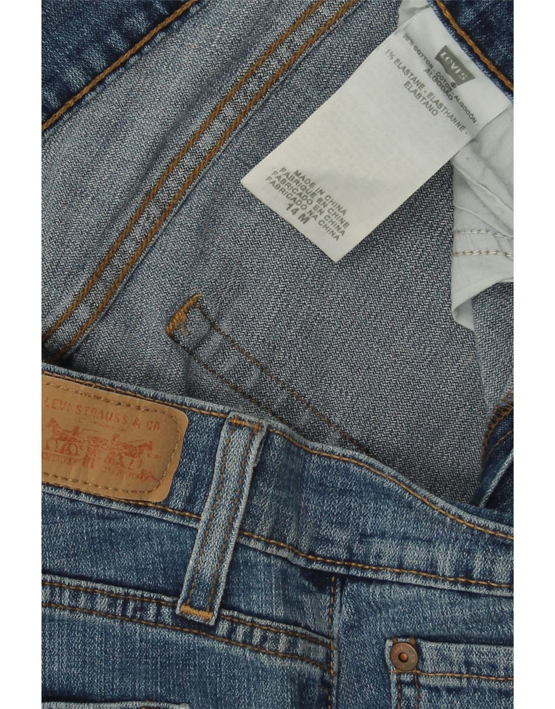 Levi's Jean bootcut courbé 525 pour femme US 14 Large W32 L30 Bleu Coton