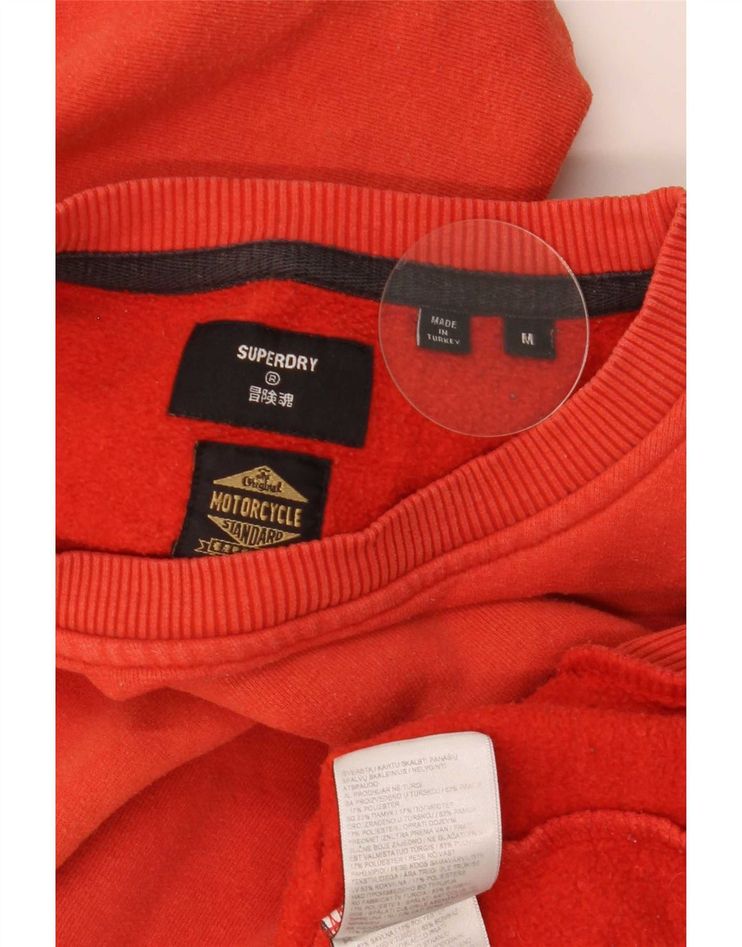 Superdry Sweat-Shirt Graphique en Coton Orange Moyen Homme