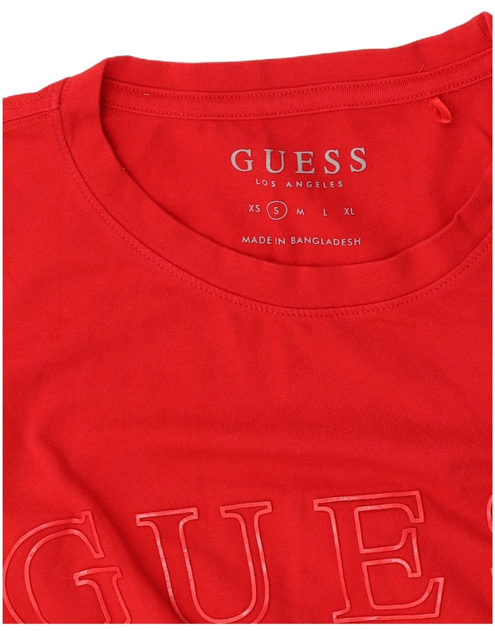Guess T-shirt graphique pour femme UK 10 Small Rouge