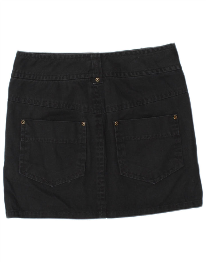 BENETTON Femme Mini Jupe En Jean W28 Noir Moyen