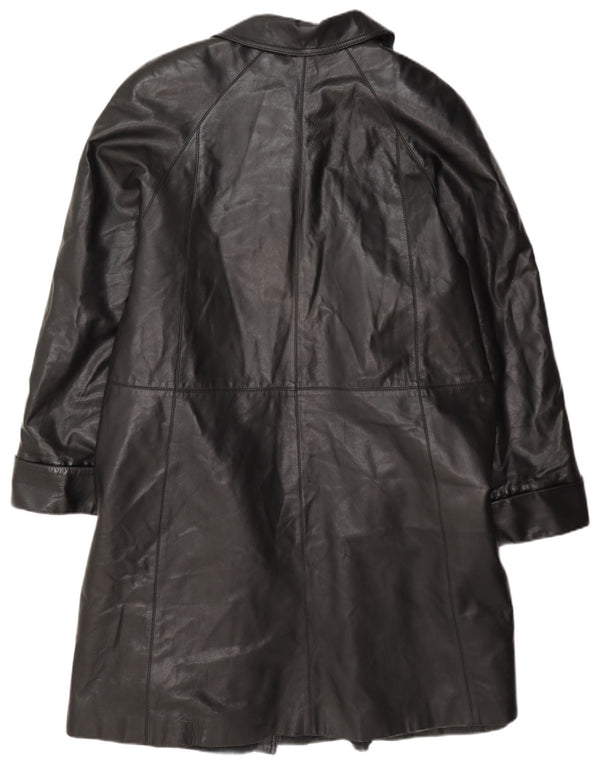 Diletta Lelli Manteau en cuir pour femme IT 46 Large Noir
