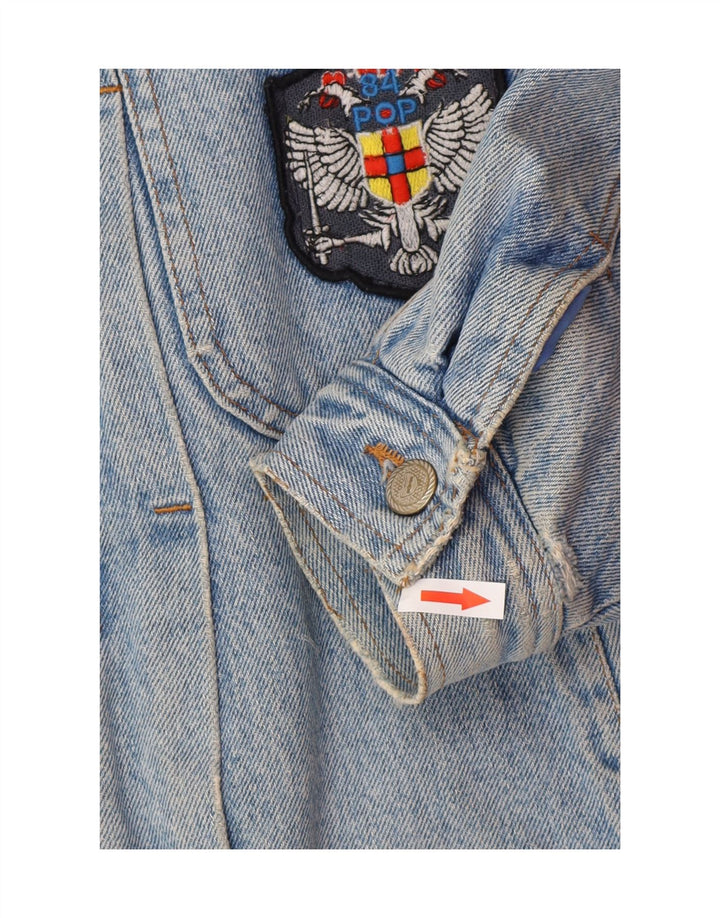 POP 84 Veste Sherpa en jean pour homme UK 38 Bleu moyen