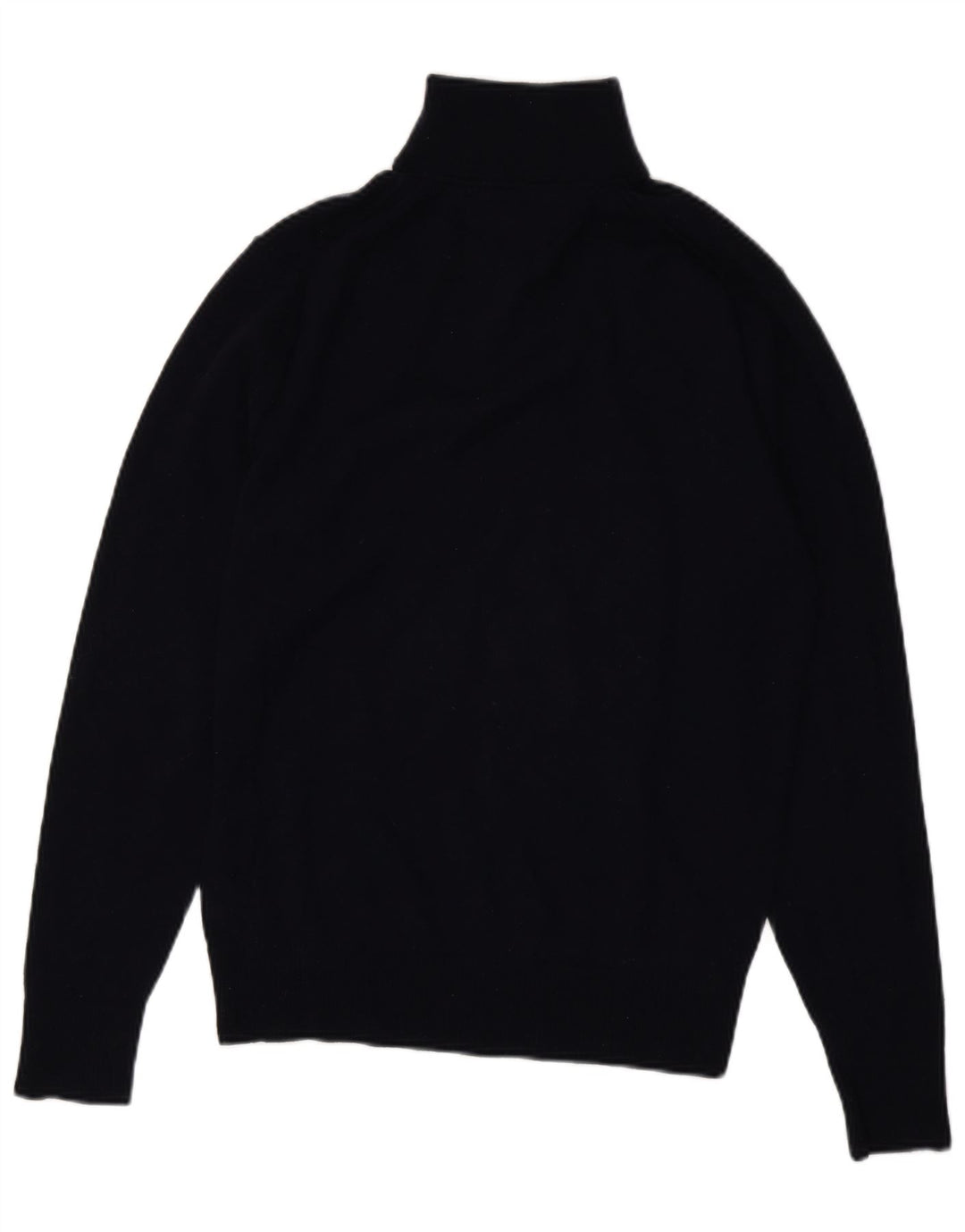 TOMMY HILFIGER Pull à col zippé pour homme Large en laine d'agneau bleu marine