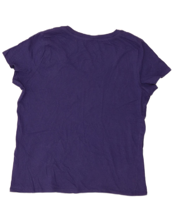 Nautica T-Shirt Femme Top UK 14 Coton Bleu Marine Moyen