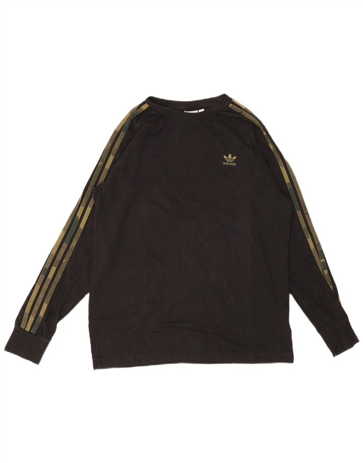 ADIDAS Haut à manches longues pour homme en coton noir moyen