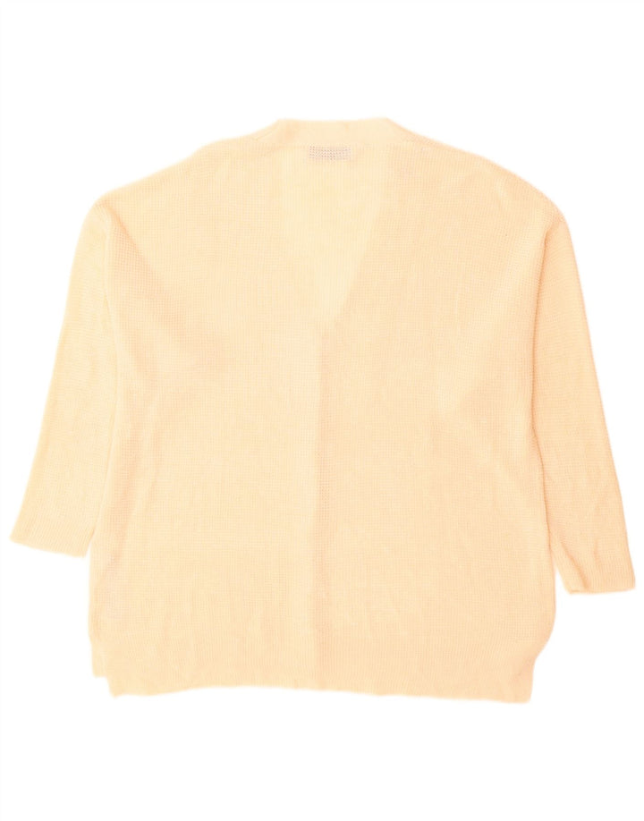 Zara Cardigan surdimensionné pour femme UK 10 Petit acrylique beige