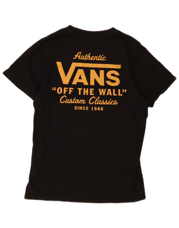 Vans Hommes Slim Fit Graphic T-Shirt Top Petit Noir Coton