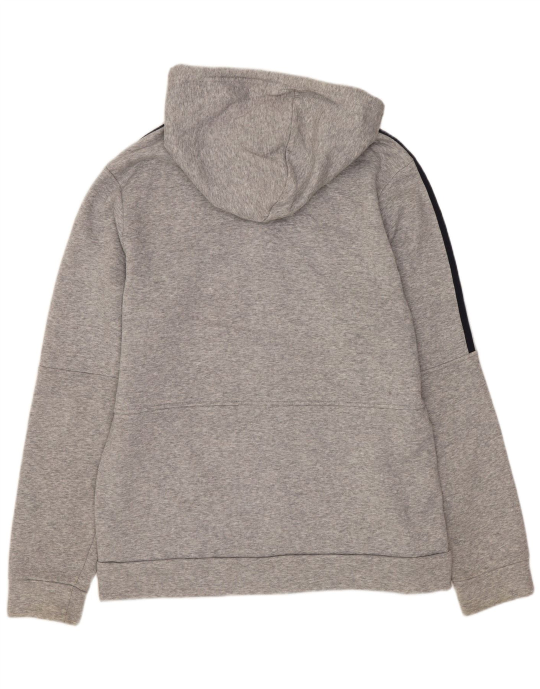 Adidas Pull à capuche zippé pour homme en coton gris moyen