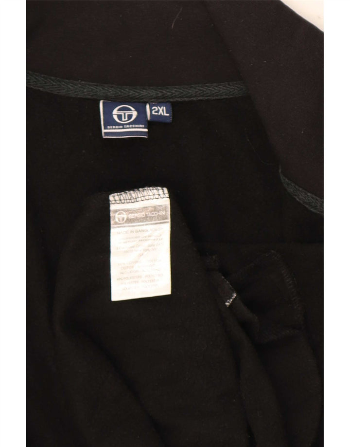 Sergio Tacchini Veste de survêtement pour homme 2XL en coton noir