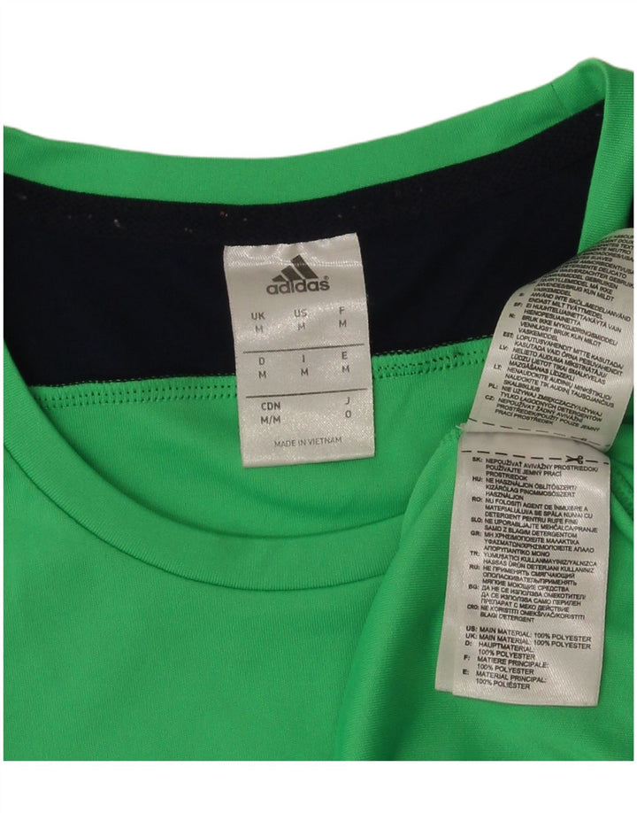 Adidas T-shirt pour homme en polyester color block vert moyen
