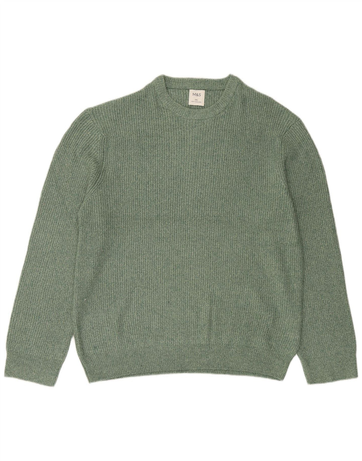 Marks & Spencer Pull ras du cou pour homme 2XL Vert Polyamide