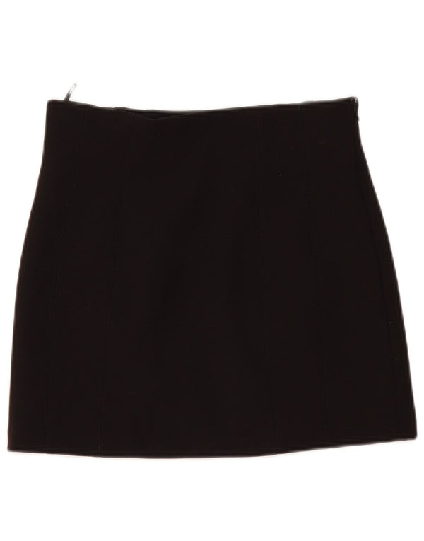 Zara Femme Mini Jupe Moyenne W28 Noir Polyester