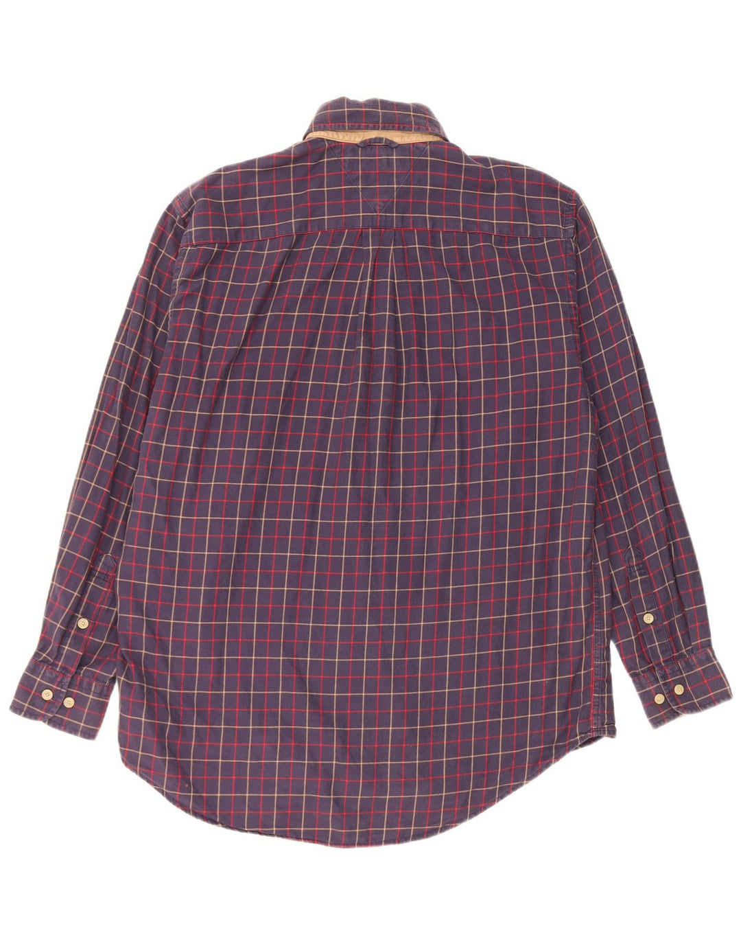 Tommy Hilfiger Chemise en flanelle pour homme Petit carreaux en coton bleu marine