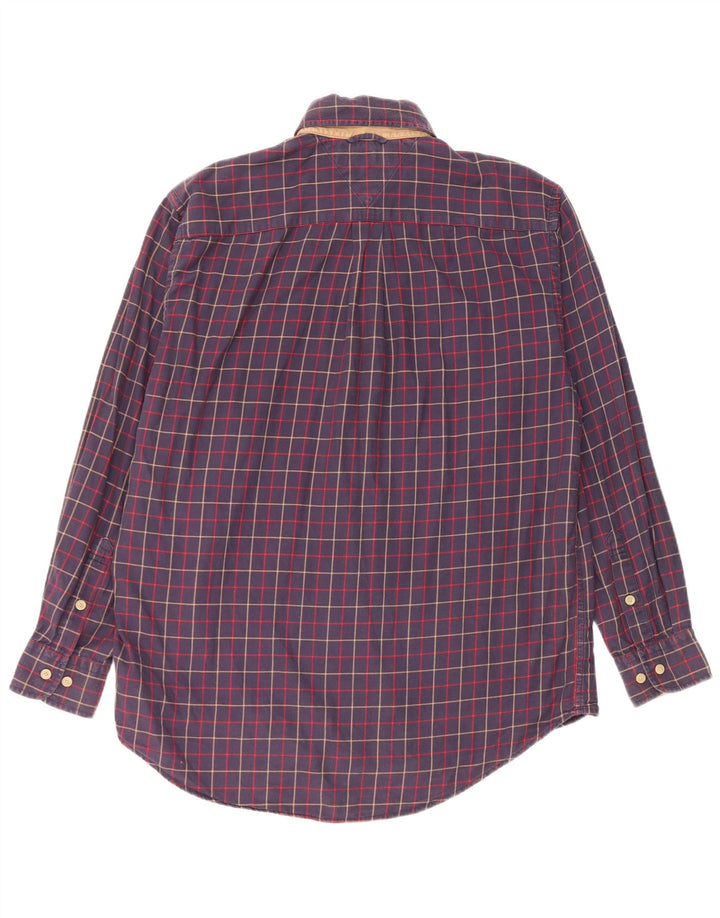 Tommy Hilfiger Chemise en flanelle pour homme Petit carreaux en coton bleu marine