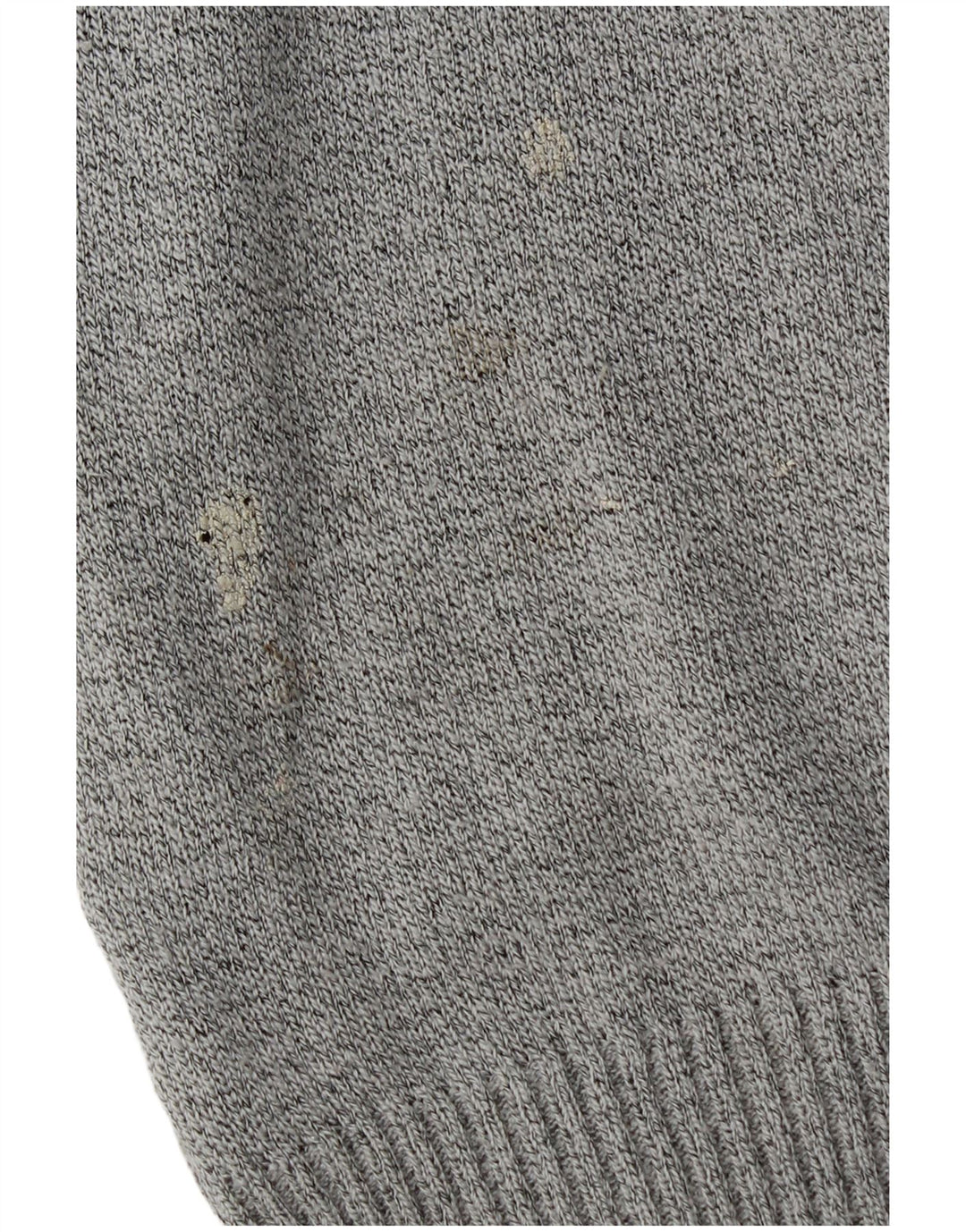 vintage Mens Polo Neck Jumper Pull Moyen Gris Géométrique