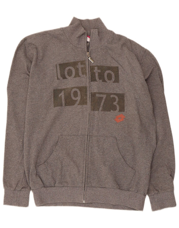 Lotto Veste de survêtement graphique pour femme UK 16 Large Gris Coton