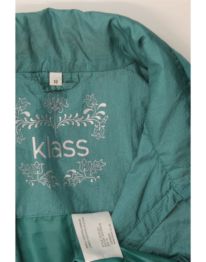 Veste coupe-vent Klass pour femme UK 18 XL Vert Polyamide