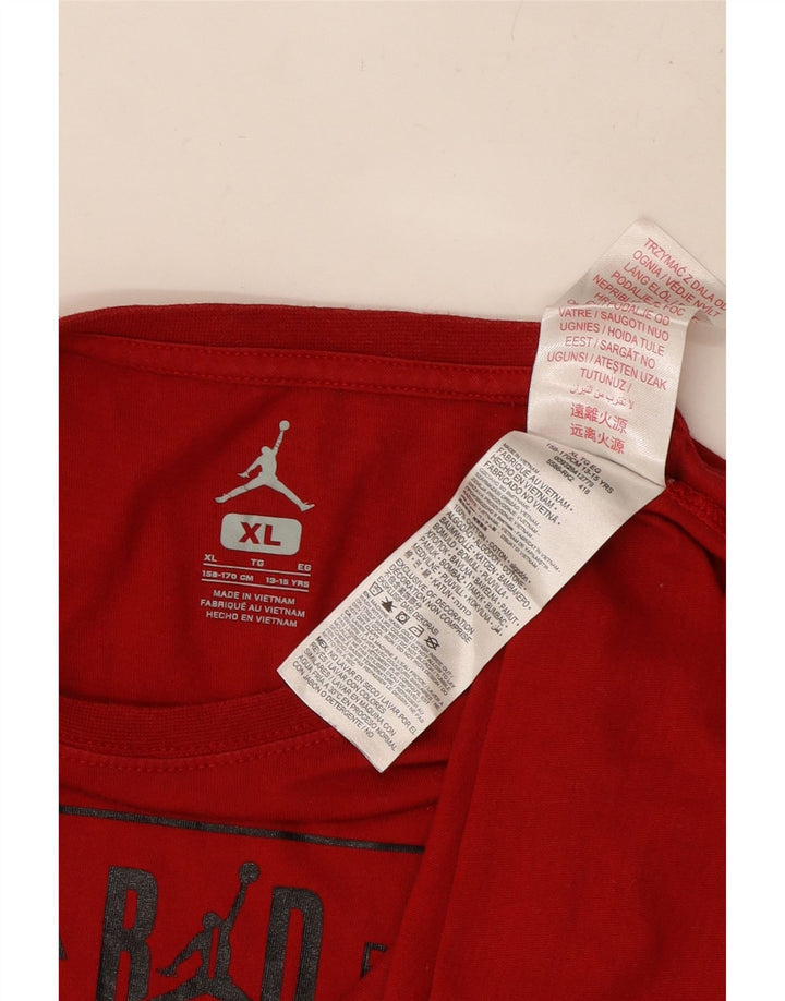 JORDAN T-Shirt Graphique Garçon 13-14 ans XL Rouge Coton